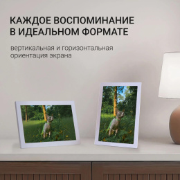 Цифровая фоторамка Digma PF-1555, 15.6", белый [pf1555w]