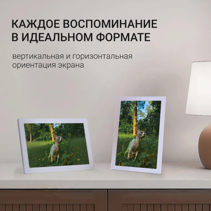 Цифровая фоторамка Digma PF-1555, 15.6", белый [pf1555w]