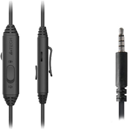Гарнитура A4TECH Fstyler FH100i, для компьютера, накладные, проводные, черный [fh100i stone black ]