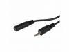 Кабель аудио NingBo Jack 3.5 m - Jack 3.5 f , 2м, черный [jaac003-2]