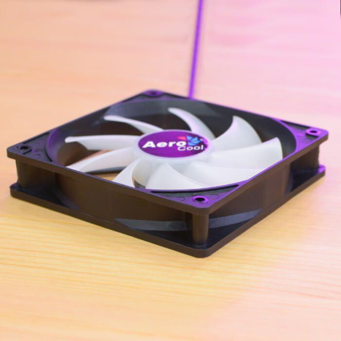 Вентилятор Aerocool Frost 12 120мм, 3-pin, от БП:4-pin Molex , 1000об/мин, 23.7 дБ, RGB, черный, Ret [frost 12 frgb molex + 3p]