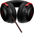 Гарнитура игровая HYPERX Cloud III, для компьютера и игровых консолей, мониторные, проводные, черный / красный [727a9aa]