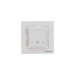 Rexant 51-0577 Терморегулятор цифровой RX-44W сенсорный, программируемый, с Wi-Fi, белый совместим с рамкой Schneider, Legrand, ABB, Gira