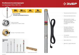 Насос центробежный Зубр НСЦ-75-40 550Вт 2700л/час