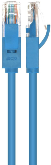 Greenconnect Патч-корд прямой 0.1m, UTP кат.5e, синий, позолоченные контакты, 24 AWG, литой, GCR-LNC01-0.1m, ethernet high speed 1 Гбит/с, RJ45, T568B