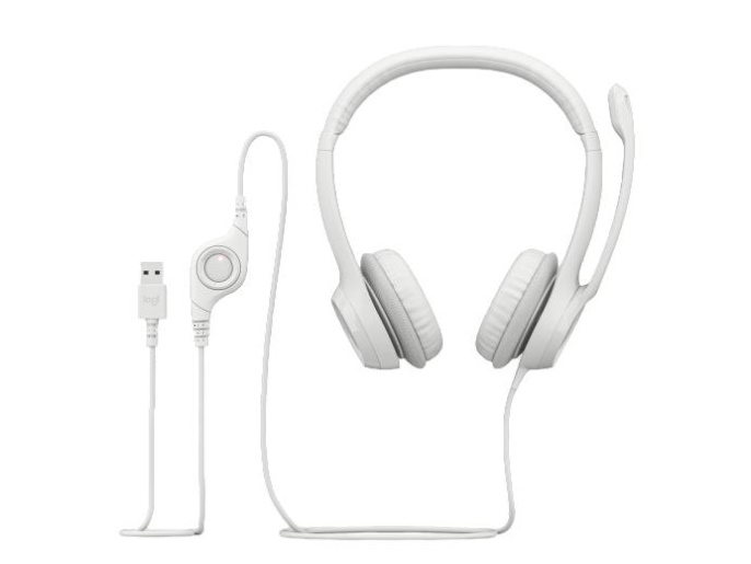 Гарнитура/ Headset Logitech H390 USB White 981-001286