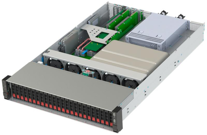 Сервер НТ "Яхонт-УВМ Б41" НИКА.466533.347 2U Rack, 4хЭльбрус 8СВ, 16х16GB DDR4 ECC, 1хSATA SSD 960GB, 1хSAS HDD 2.4TB, RAID with bat., 3x1G, AMD Radeon R7 240, 1хBMC, Eth 2х1Gbe RJ45, БП 1+1 1600W, Rails. HT-Б41-01