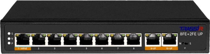 Коммутатор Trassir TR-NS1110-120-8POE L2 10x100Мбит/с 8PoE 120W неуправляемый