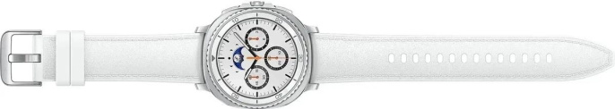 Смарт-часы Samsung Galaxy Watch 8 Classic 46мм 1.3" Super AMOLED корп.серебристый рем.белый SM-L500NZWAMEA