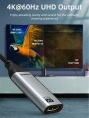 Кабель-адаптер CABLETIME CP10B (CT-C160-PU31-CMHDFn1-S0.2) 0.2 м, USB Type-C - HDMI, 4K/60 Гц, коаксиальный, нейлоновый