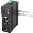Коммутатор OSNOVO SW-40501/IC Промышленный PoE коммутатор на 6 портов, 4 *10/100Base-T с PoE до 30W , 1*10/100Base-T, 1*SFP 100Base-X, суммарно PoE до 120W, БП опционально SW-40501/IC