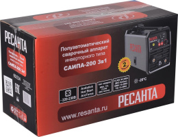 Сварочный полуавтомат Ресанта САИПА-200 инвертор MIG-MAG/ММА/TIG 5.6кВт (65/234)