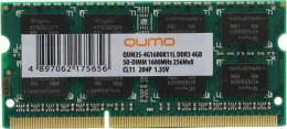 QUMO DDR3 SODIMM 4GB QUM3S-4G1600K11L PC3-12800, 1600MHz, 1.35V