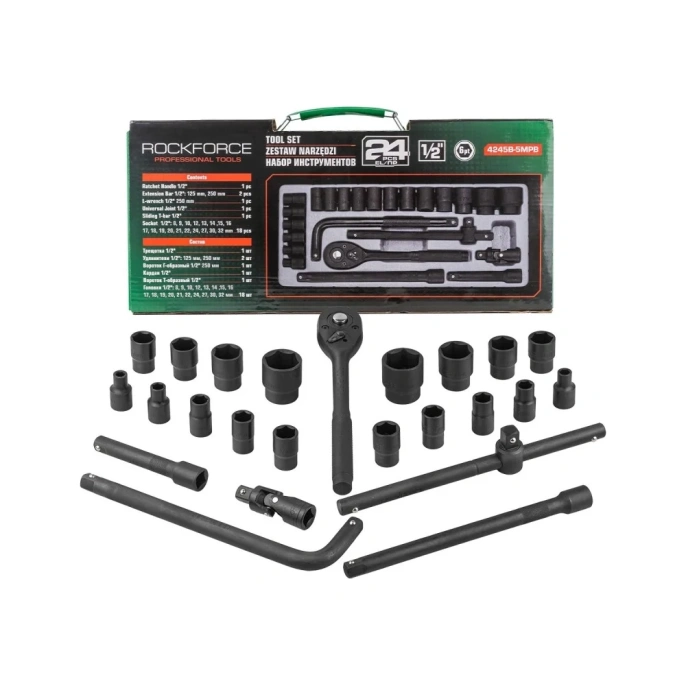 Набор инструментов Rockforce 24пр. 1/2" ( 6гр) RF-4245B-5MPB(57603)