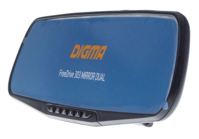 Видеорегистратор DIGMA FreeDrive 303 MIRROR DUAL, черный