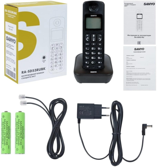 Радиотелефон Sanyo RA-SD53RUBK, черный