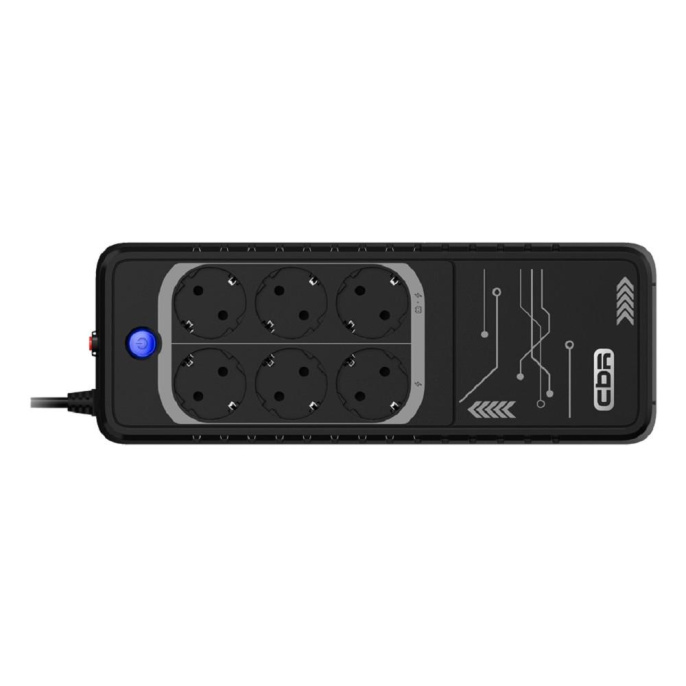 ИБП CBR LIGHT LGT-650 [650VA/360W 6 x EURO, 3 c фильтрацией + 3 с резервированием, Breaker]