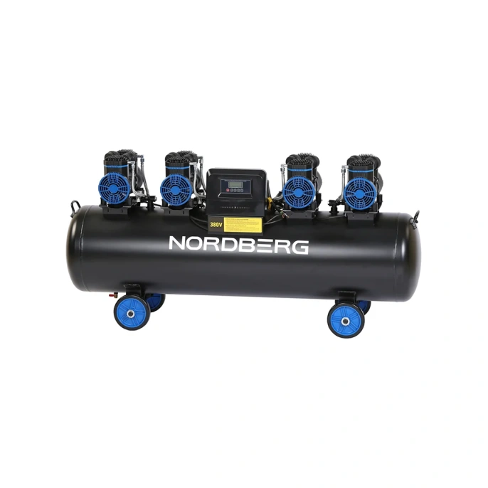 Компрессор безмасляный NORDBERG 380 В, ресивер 200 л, 1000 л/мин NCEO200/1000