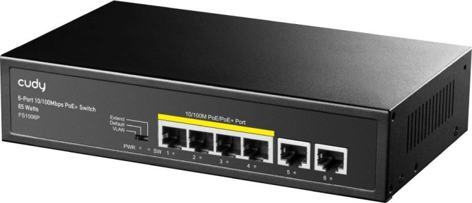 Коммутатор CUDY FS1006P, неуправляемый