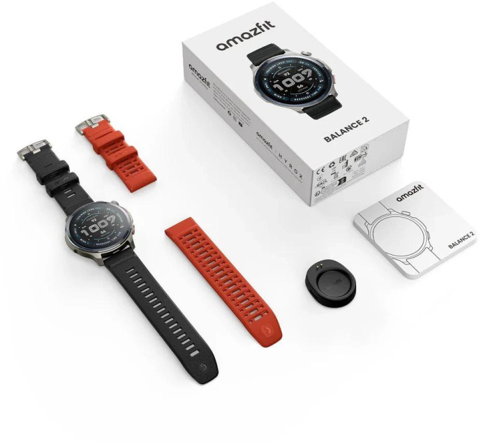 Смарт-часы AMAZFIT Balance 2 A2430, 1.5", черный/серый