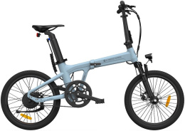 Электровелосипед ADO Electric Bicycle A20S Lite голубой 20"x1,95"/350Вт/42Нм/36Вх9,6Ач/30км/ч/50км/ременной привод/аморт. вилка/IPX5/120кг