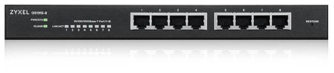 коммутатор Smart L2 Zyxel NebulaFlex GS1915-8, 8xGE, бесшумный без вентилятора (GS1915-8-EU0101F)