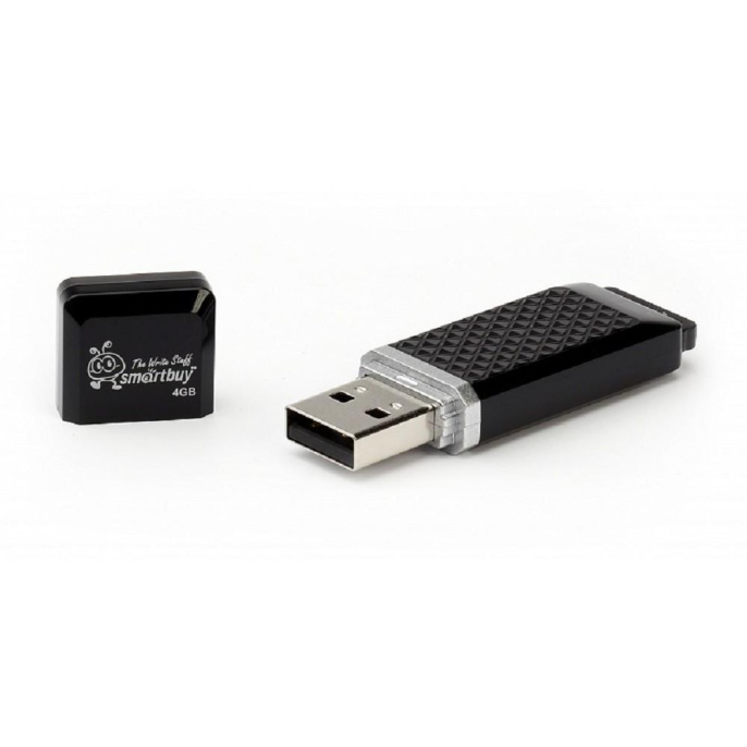 Smartbuy USB Drive 4GB Quartz series Black SB4GBQZ-K