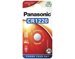 Батарейка Panasonic Lithium CR1220 BL1 (CR-1220EL/1B) (литиевый электролит, напряжение: 3 В, емкость: 35 мА·ч)