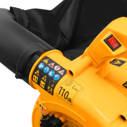 Воздуходувка-пылесос DENZEL GL-260, желтый [57902]