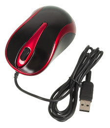 Мышь A4Tech V-Track Padless N-360 красный/черный оптическая 1200dpi USB 3but N-360-2