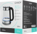 Чайник электрический Candy CK-303, 1.8л, Металл/стекло/пластик