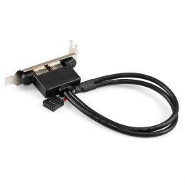 Планка портов в корпус 2xUSB2.0 ExeGate BrctUSB2-2A-LP (USB 2.0 9pin (IDC 9pin F) --> 2x USB 2.0 Af, кабель 30см, Low Profile) EX298293RUS