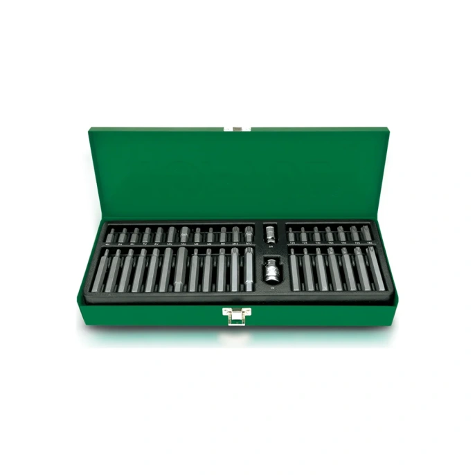 Набор бит 40 предметов Torx, Spline, Hex, с адаптерами 3/8" и 1/2" TOPTUL GAAD4002