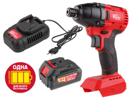 Аккум. ударный гайковерт WORTEX CWR 0118 в кор. ALL1 + АКЦИЯ комплект с АКБ и ЗУ со скидкой CWR011800029A1