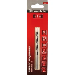 Сверло по дереву 6x90х57 мм; цилиндрический хвостовик MATRIX 70204