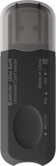 Defender Универсальный картридер Ultra Swift USB 2.0, 4 слота (83262)
