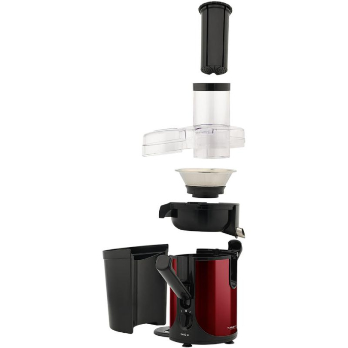 Соковыжималка центробежная Scarlett MaxPower SC-JE50S48 2400Вт рез.сок.:1000мл. красный/черный