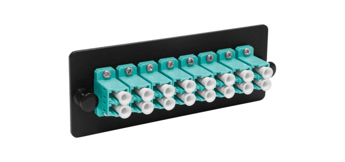 Cabeus FO-FP-4K-8DLCM2-BK-T Модуль до 8 портов DLC(SC) с отверстиями под винты M2 для крепления розеток, черный
