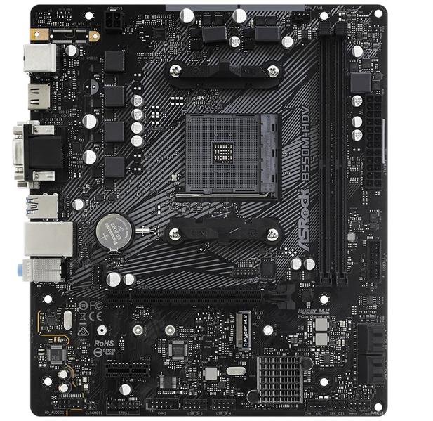 Материнская плата ASROCK B550M-HDV, AM4, B550, 2*DDR4, 4*SATA, 1*M.2, 4*USB 3.2, 2*USB 2.0, 3*PCIx16, 1*PCIx1, D-Sub+HDMI+DVI, mATX