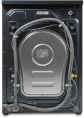 Стиральная машина KRAFT TCH-HD8529SDB, с фронтальной загрузкой, 8кг, 1400об/мин, с паром, инверторная