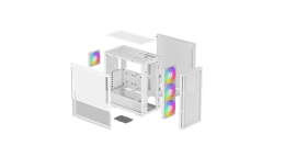 Корпус Deepcool CH560 WH без БП, боковое окно закаленное стекло , 3x140мм ARGB вентилятор спереди и 1x120мм ARGB вентилятор сзади, белый, ATX R-CH560-WHAPE4-G-1