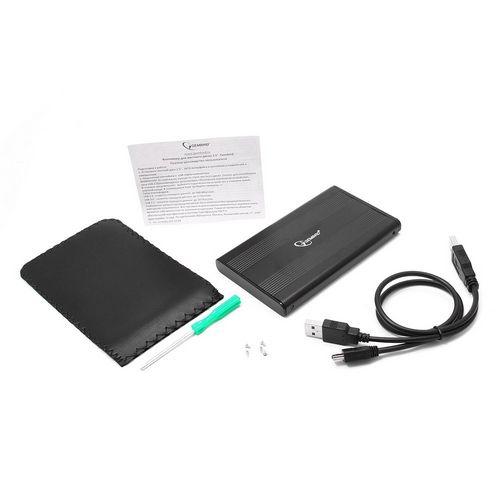 Внешний корпус 2.5" Gembird USB 2.0 SATA металл черный EE2-U2S-5