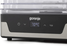 Сушка для фруктов и овощей Gorenje FDK400DE 5под. 240Вт нержавеющая сталь