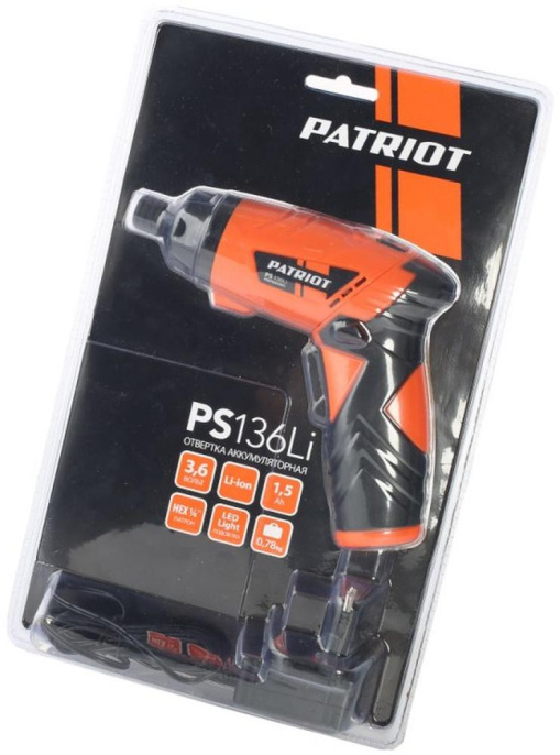 Аккумуляторная отвертка PATRIOT PS 136 [180201303]