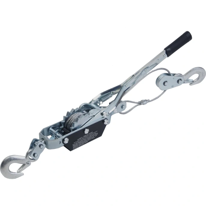 Рычажная тяговая лебедка 2т двойное зубчатое колесо, диаметр троса-5мм ROCKFORCE RF-TRK8021(26759)