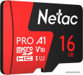Флеш карта microSDHC 16GB Netac NT02P500PRO-016G-S P500 Extreme Pro V10 A1 w/o adapter