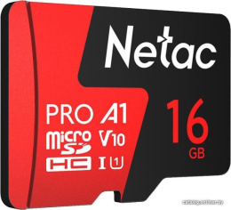 Флеш карта microSDHC 16GB Netac NT02P500PRO-016G-S P500 Extreme Pro V10 A1 w/o adapter