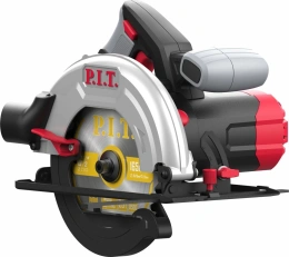 Дисковая циркулярная пила P.I.T. PKS165-C электрич., 1200 Вт, 5500 об/мин, 165х20 мм, пропил 35/53мм, 45°