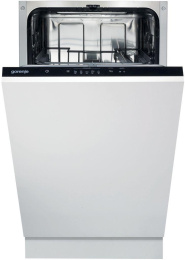Встраиваемая посудомоечная машина Gorenje GV520E15, узкая, ширина 44.8см, полновстраиваемая, загрузка 9 комплектов