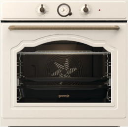 Духовой шкаф электрический Gorenje BOS67372CLI, 77л, дверца с 3 стеклами, бежевый